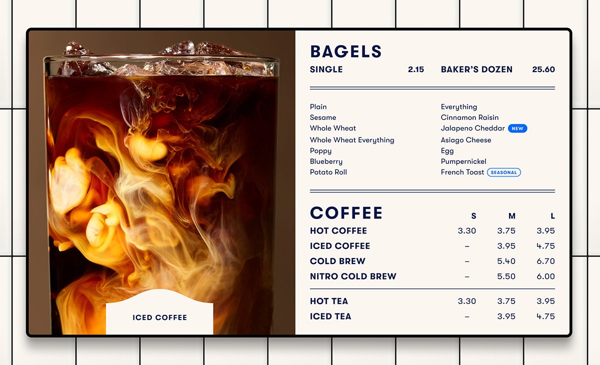 Graphic showing the new H&H Bagels identity by High Tide