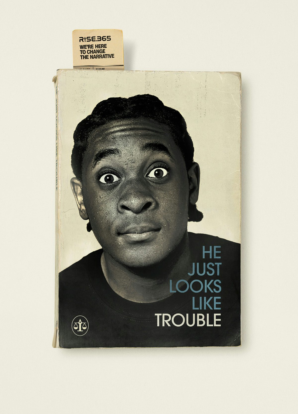 Image from the Rise.365 campaign by M&C Saatchi based on a book cover design with a headline based on racial stereotypes