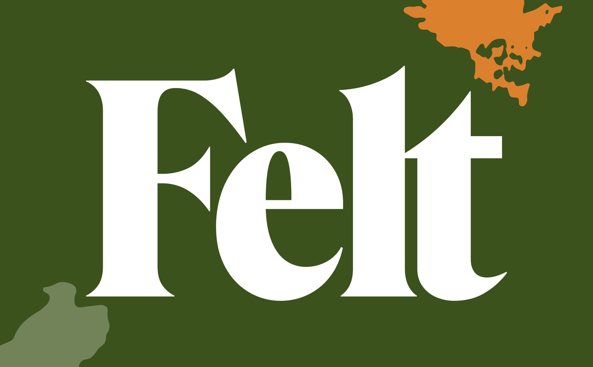 Image shows the wordmark for map making tool Felt