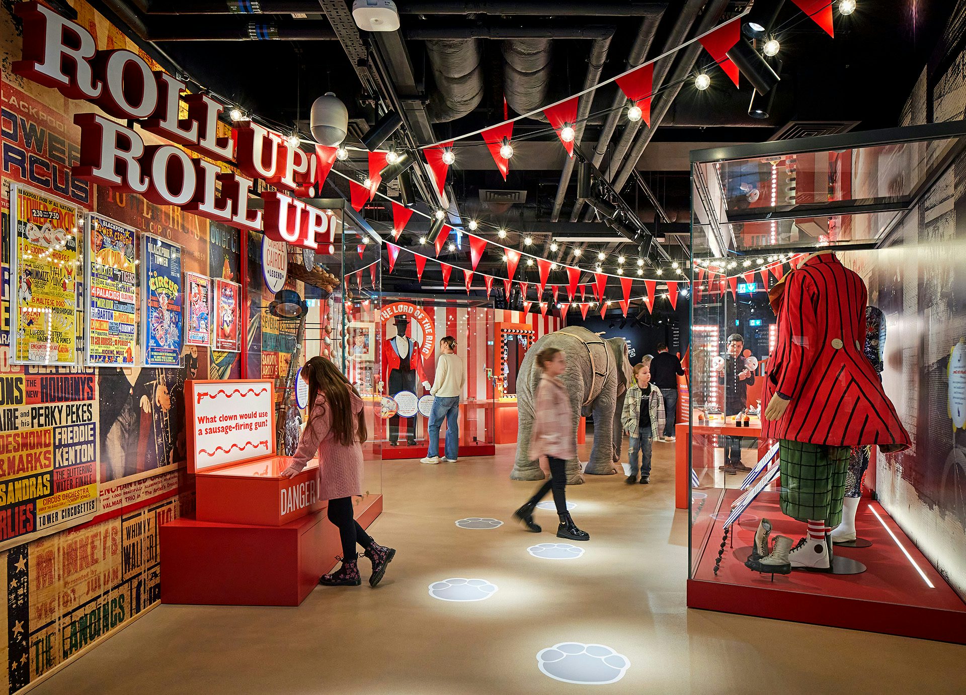 Photo showing the exhibition design for the Showtown museum in Blackpool