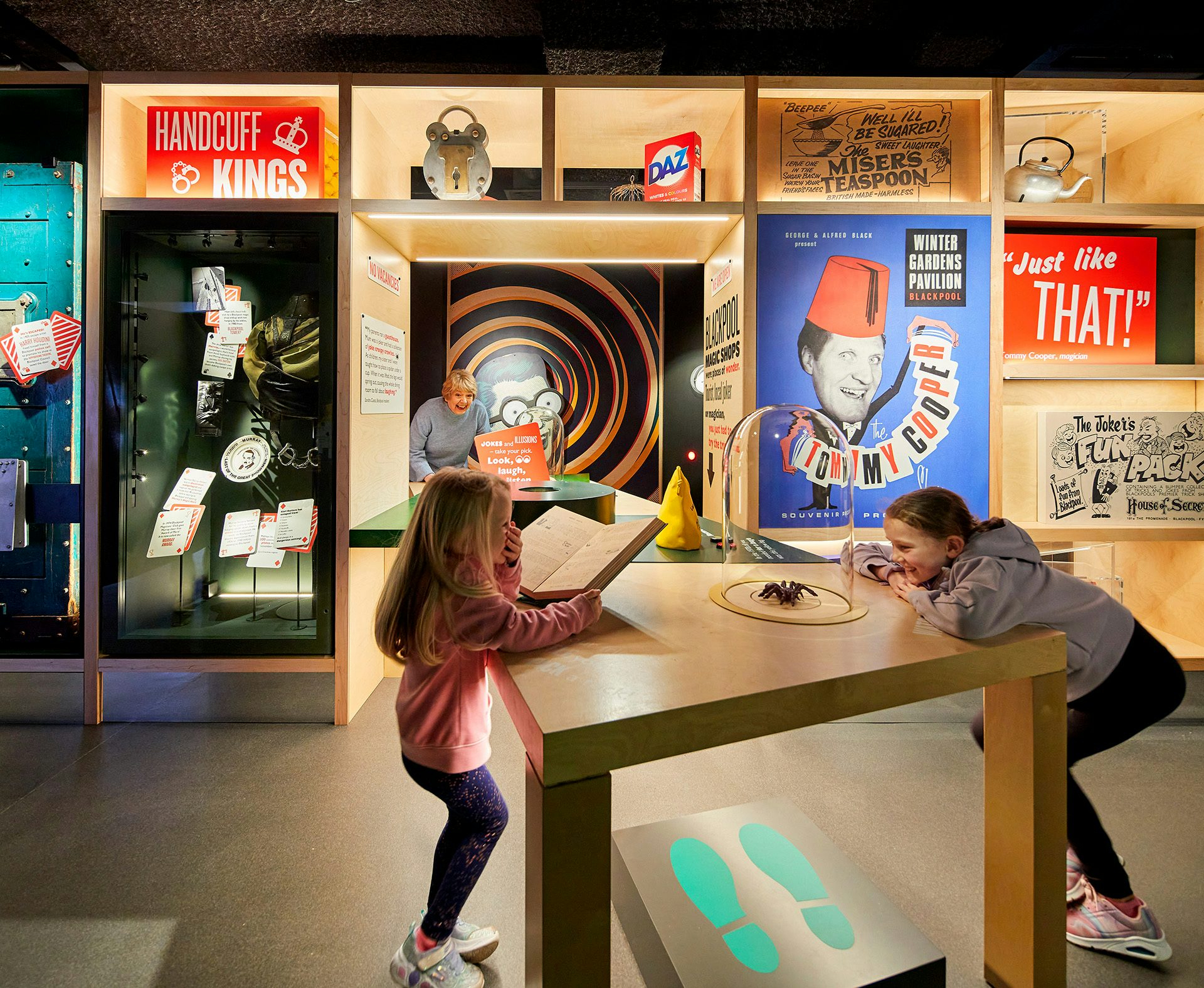 Photo showing the exhibition design for the Showtown museum in Blackpool