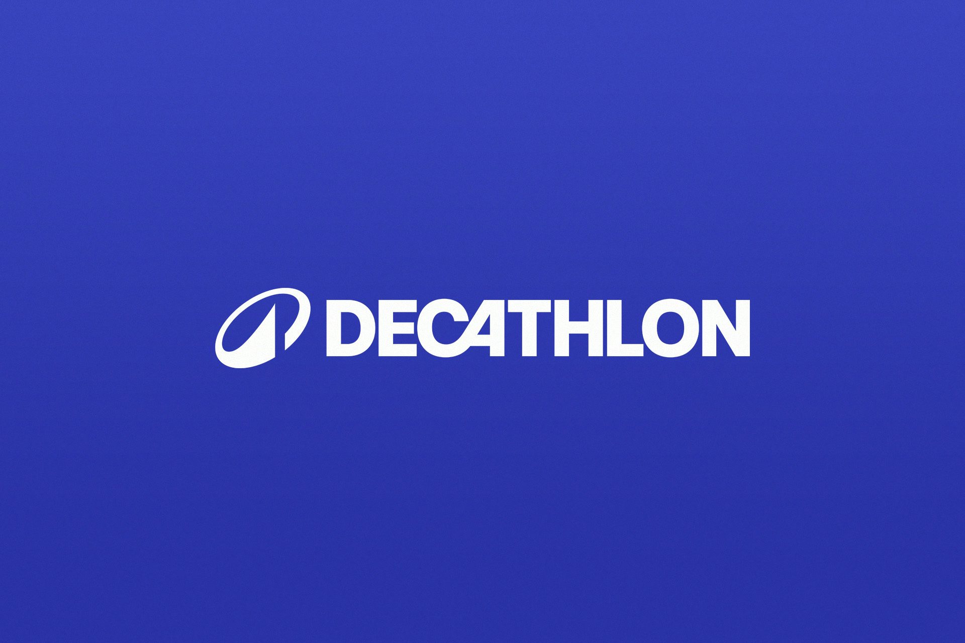 Image shows Decathlon's new wordmark and circular logo, created as part of its new branding