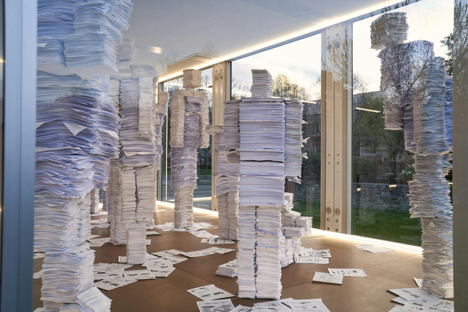 JPMorgan Chase's human-shaped installation of expungement papers