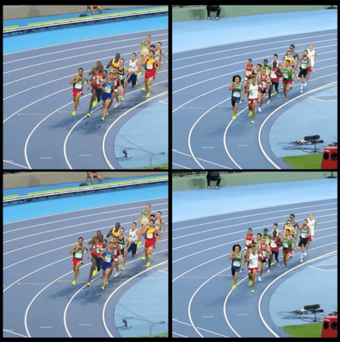 The Olympic 1500m race appears next to the Paralympic 1500m race