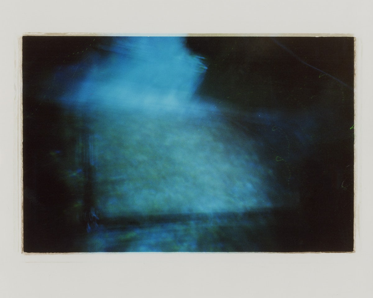 Abstract blue toned blurred photo