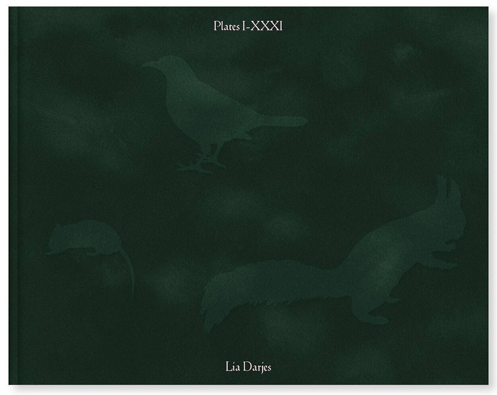 Dark green cover of Lia Darjes' book Plates I-XXXI