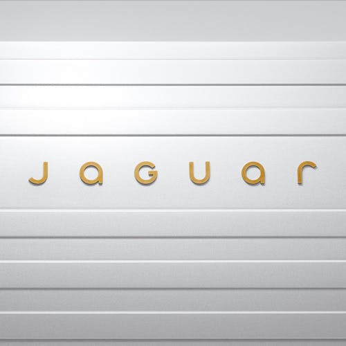 Jaguar logo design featuring even rounded letterforms