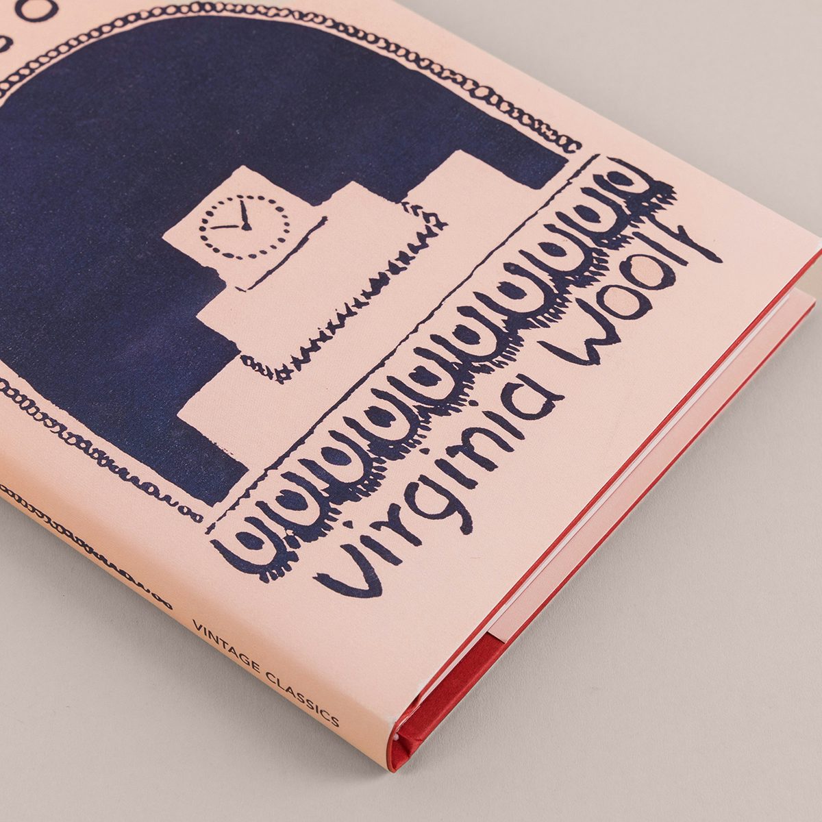 Cover of the Vintage Classics centenary edition of A Room of One's Own by Virginia Woolf featuring an black arched woodcut design by Vanessa Bell