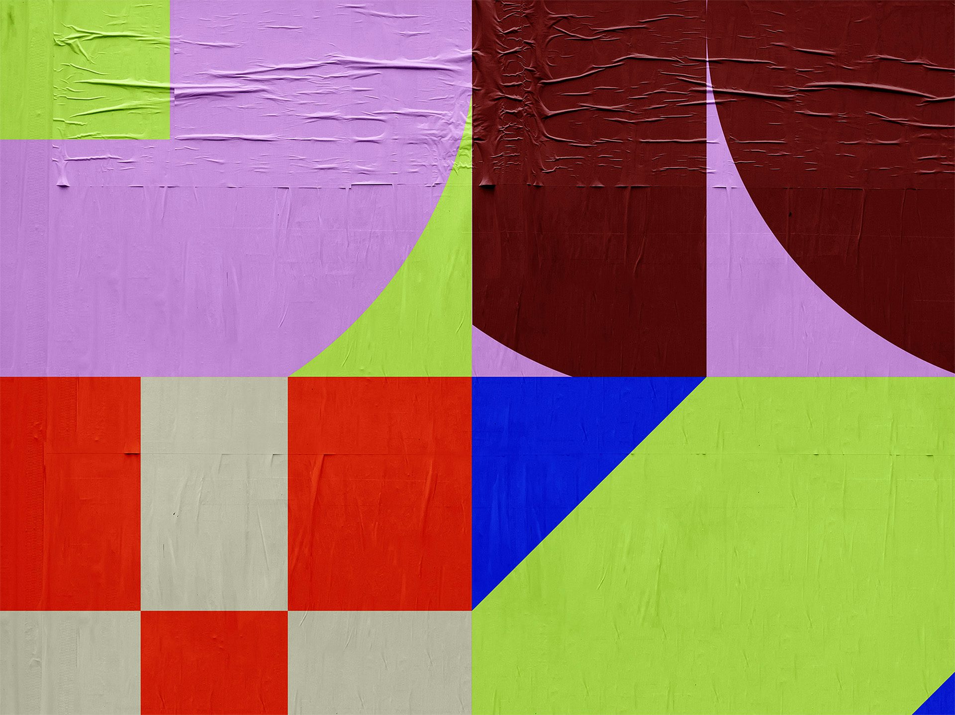 Bright geometric patterns created for BRiMM's branding