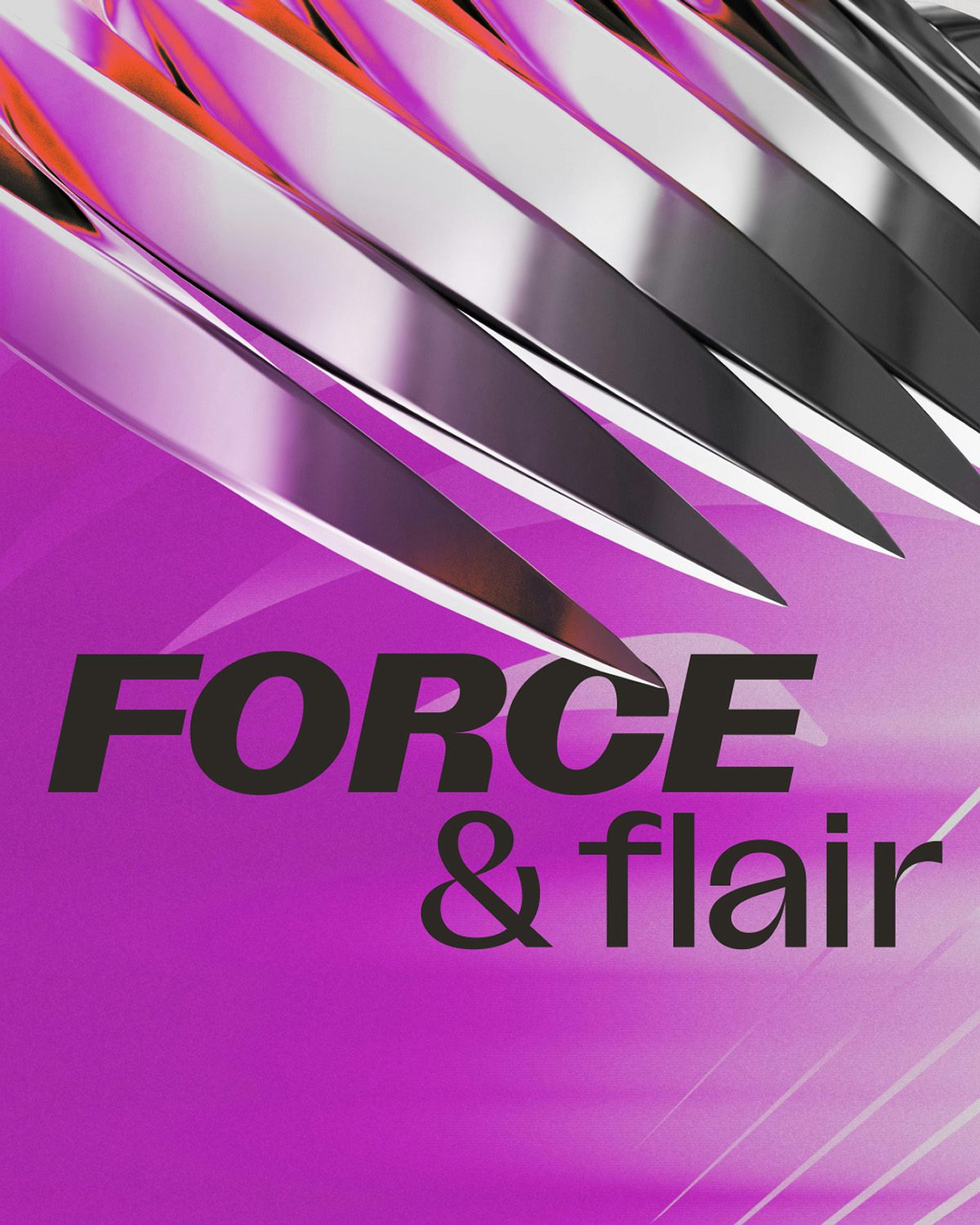 WSL graphic headlined 'force and flair' against an abstract background