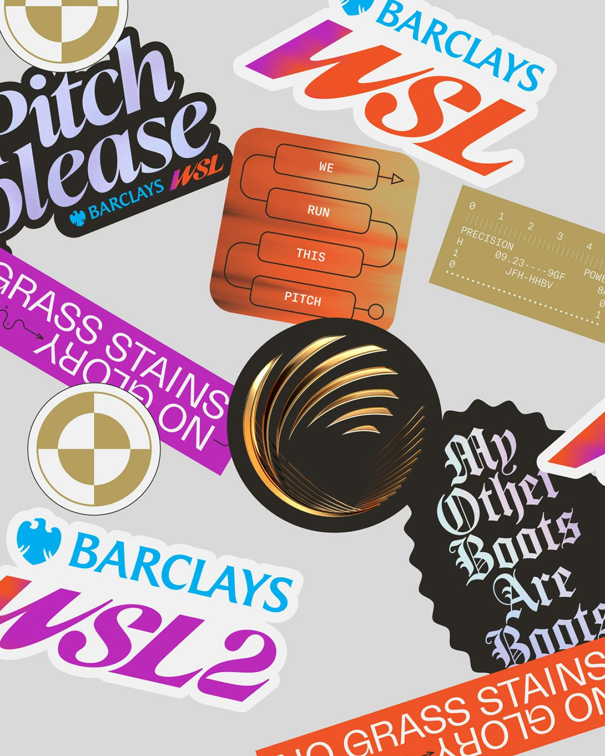 Sticker graphcs featuring the new WSL branding