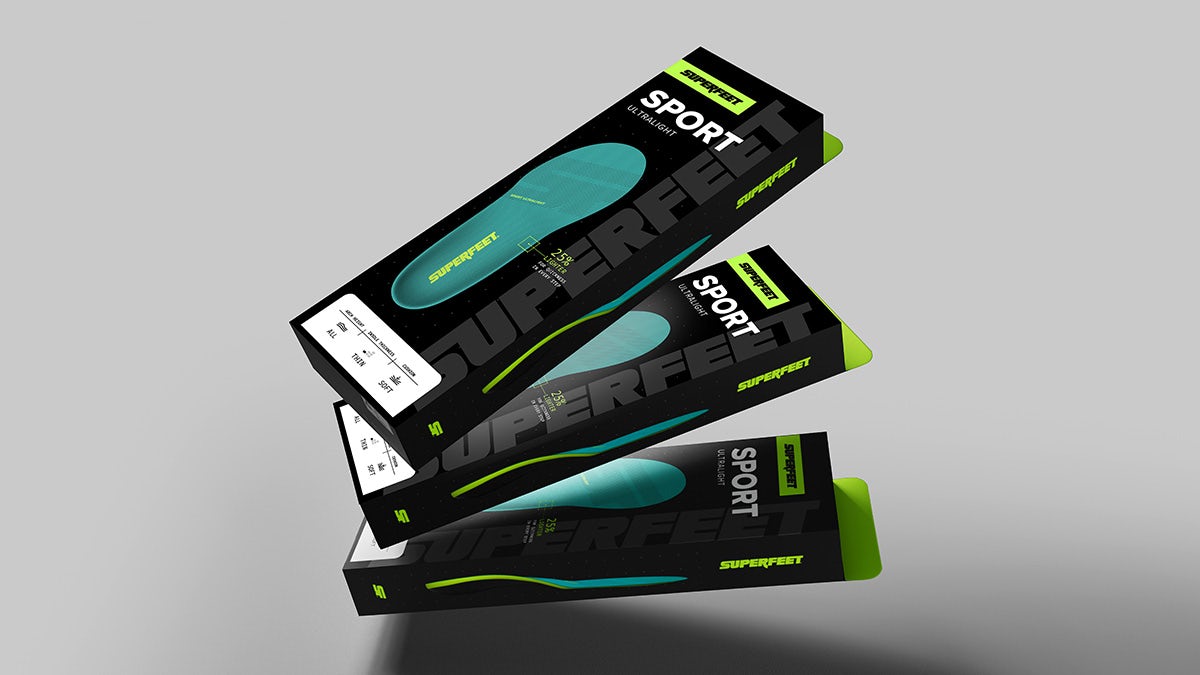 Superfeet shoe sole packaging