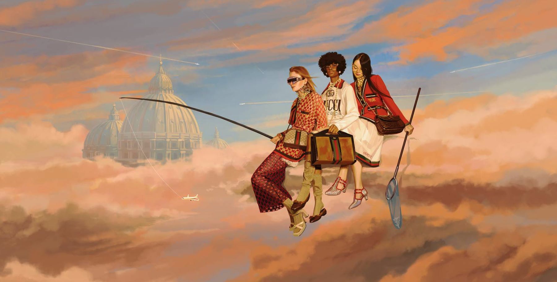 Kitch artworks for the Gucci Spring Summer 2018 campaign