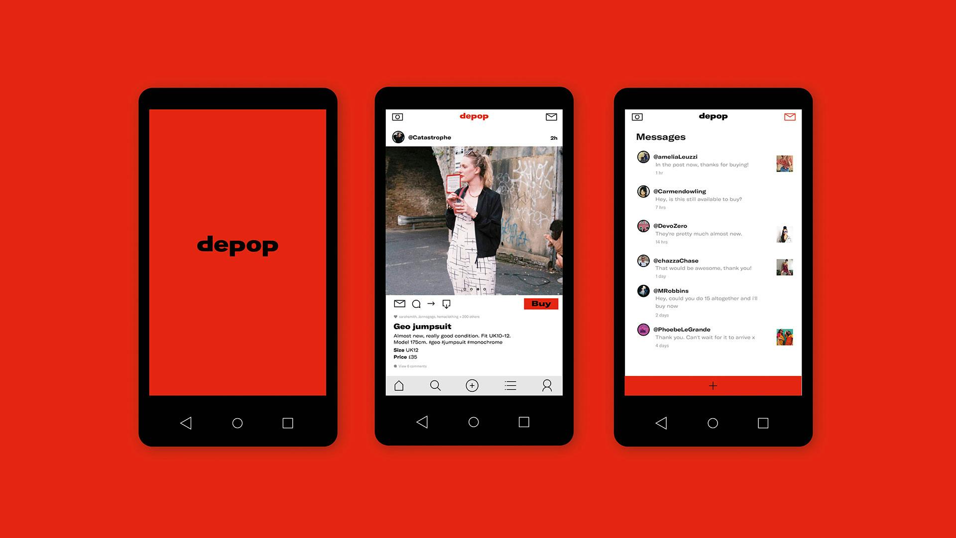 Depop rebrand by DesignStudio - The Annual 2018