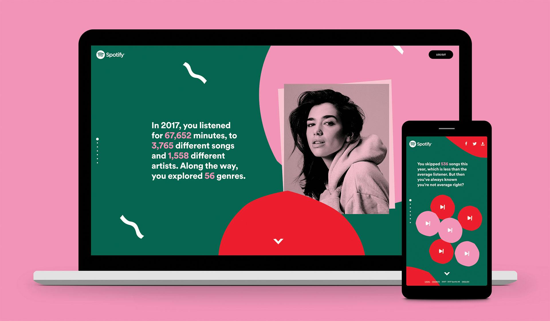 Spotify: Your 2017 Wrapped website by Spotify - The Annual 2018