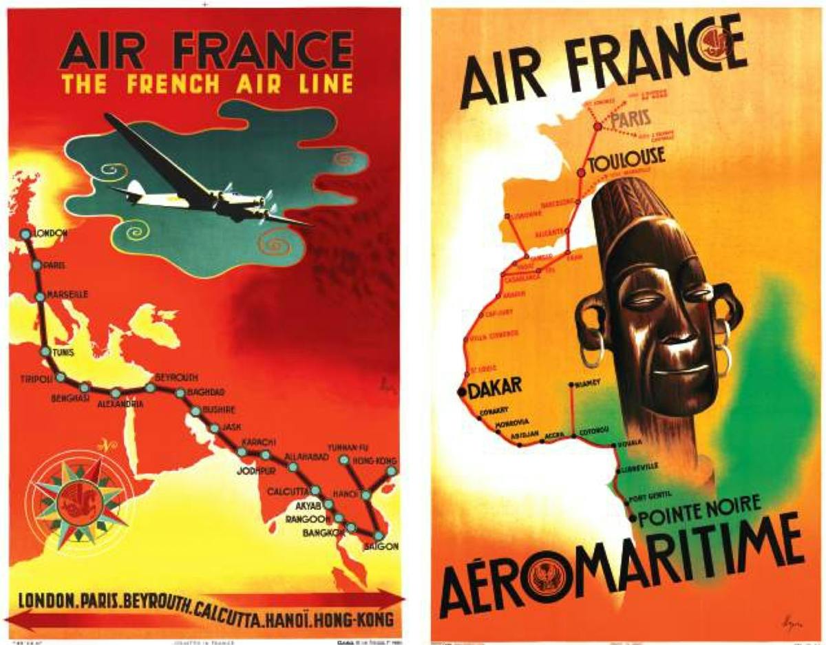 Finding beauty in vintage airline maps