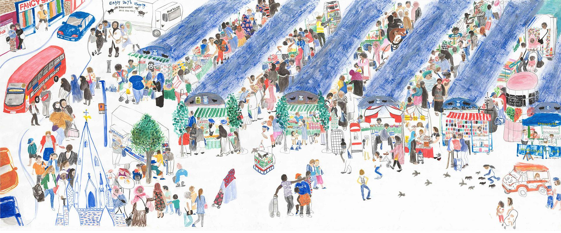 Illustrator Mengxia Liu tells stories through busy, vibrant scenes