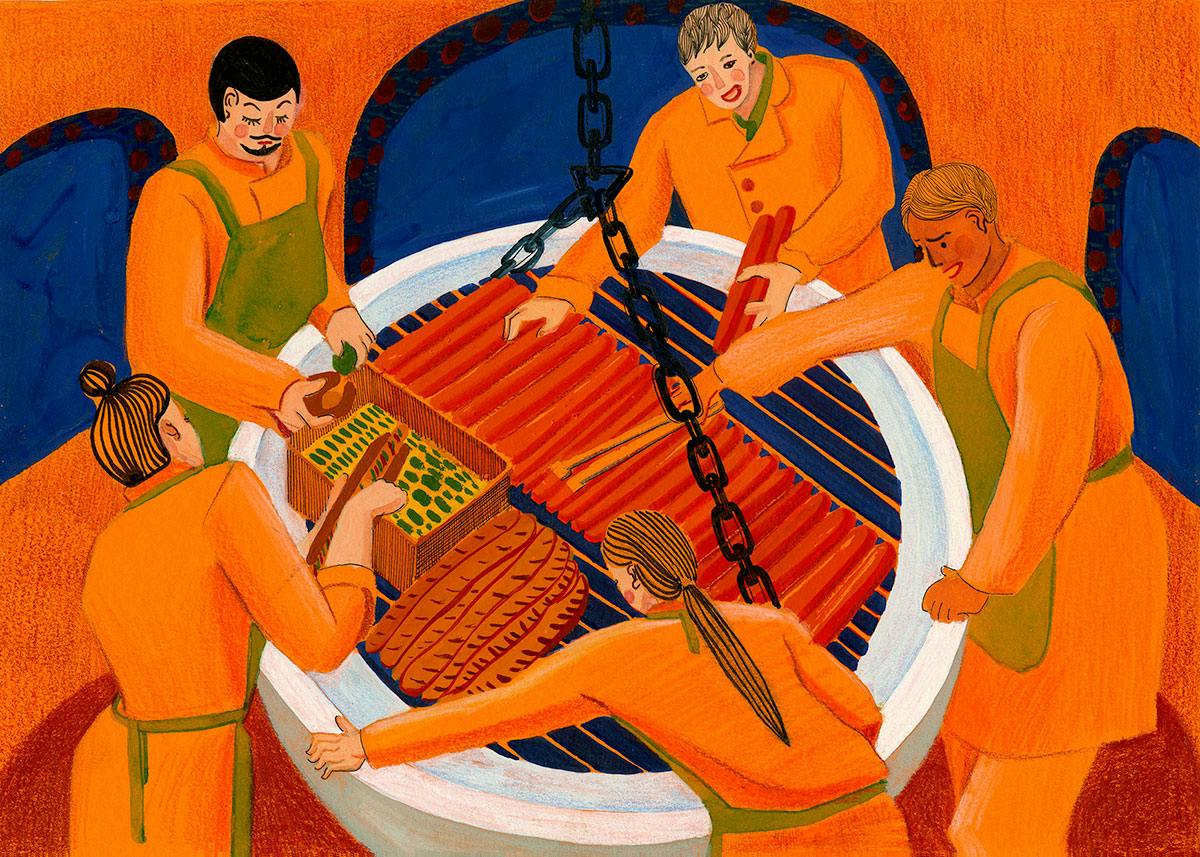 Illustrator Mengxia Liu tells stories through busy, vibrant scenes