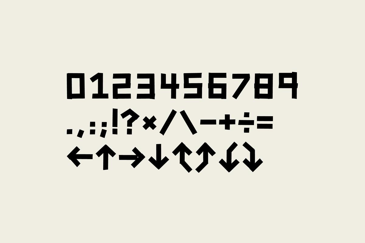 One Way is a typeface based on sticky tape Covid signage