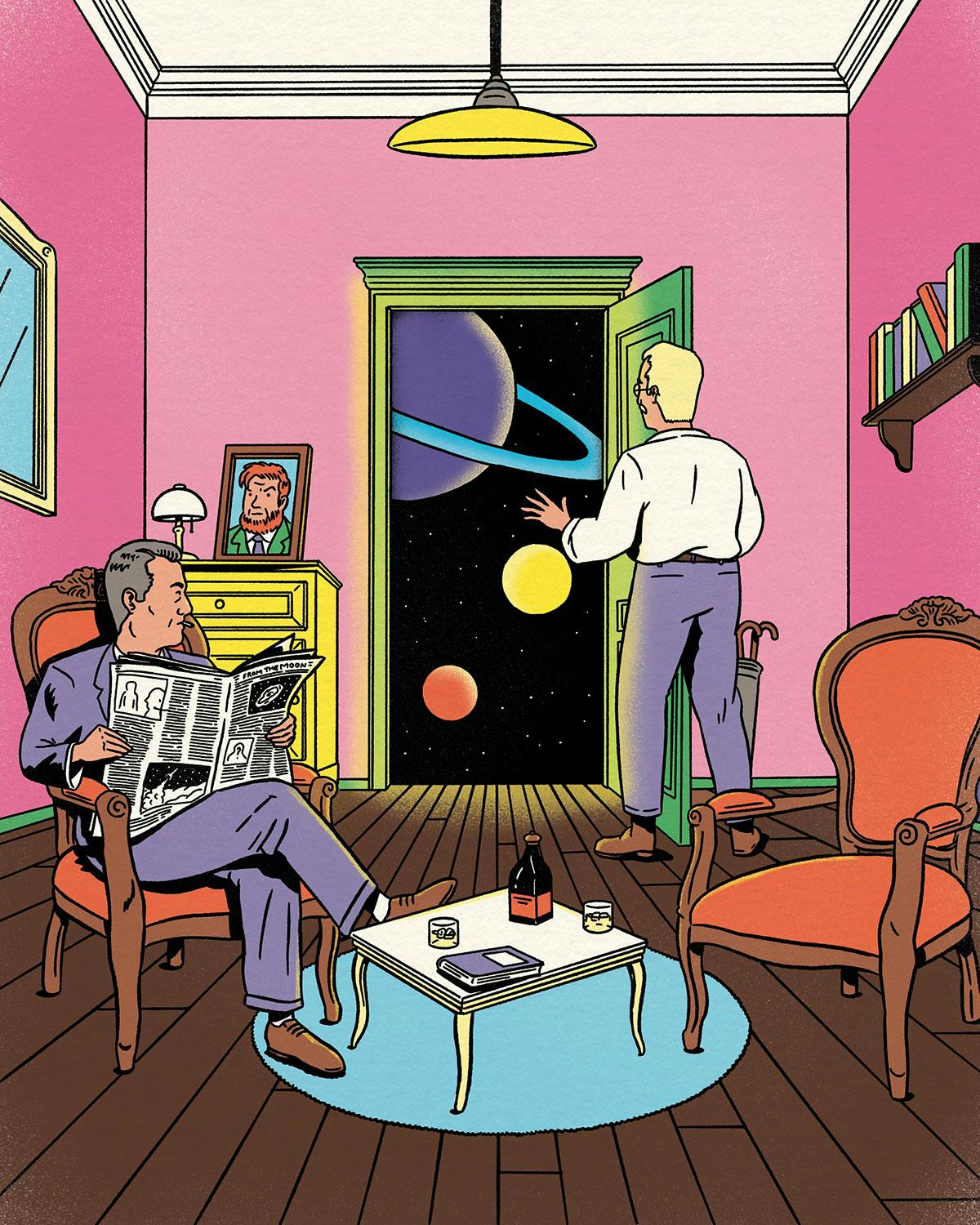Simon Bailly creates striking images set in a retrofuture world