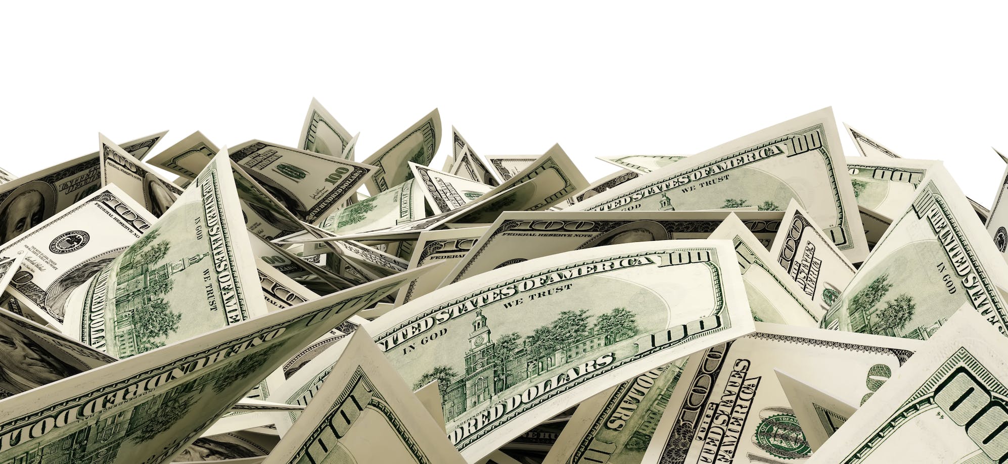 Heap,Of,Dollar,Bills,Isolated,On,White,Background,With,Place Shutterstock