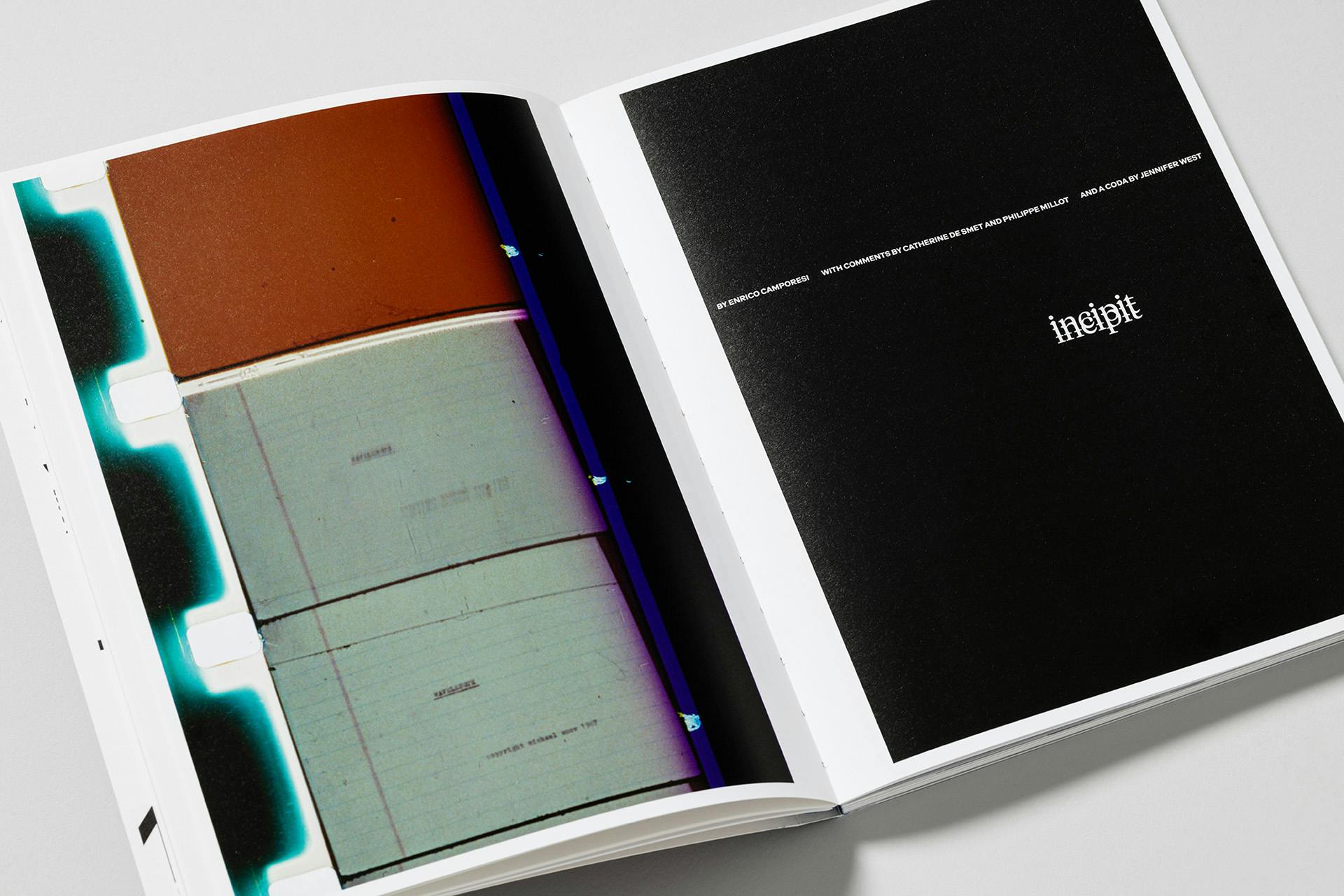 Close-up photograph of a spread inside Mubi's Notebook magazine
