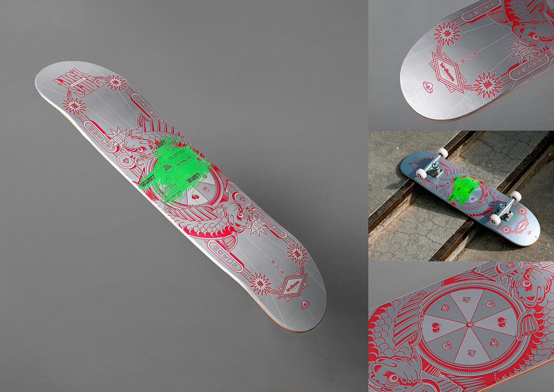 Composite image of the Scratch Boards created by David with Tony Hawk and Activision