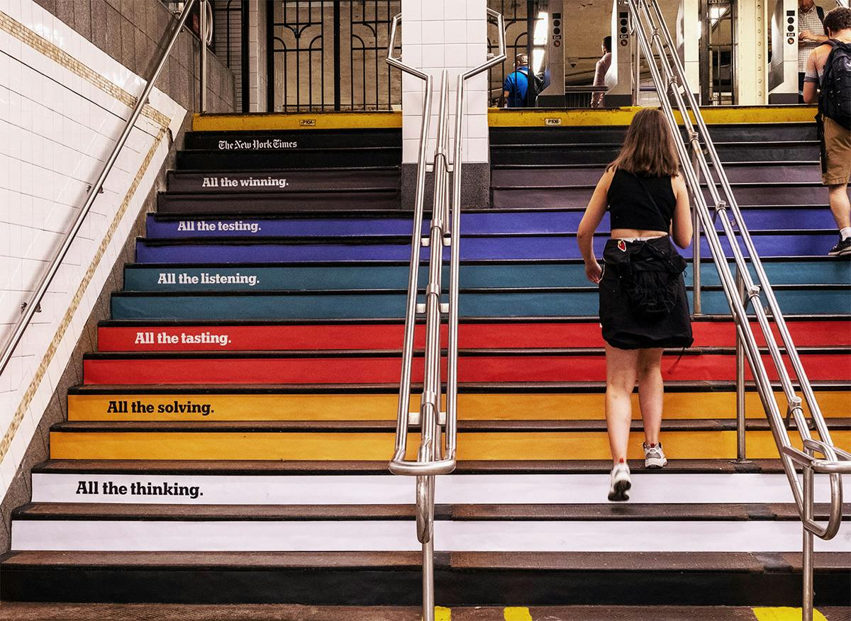 The New York Times takes over the subway