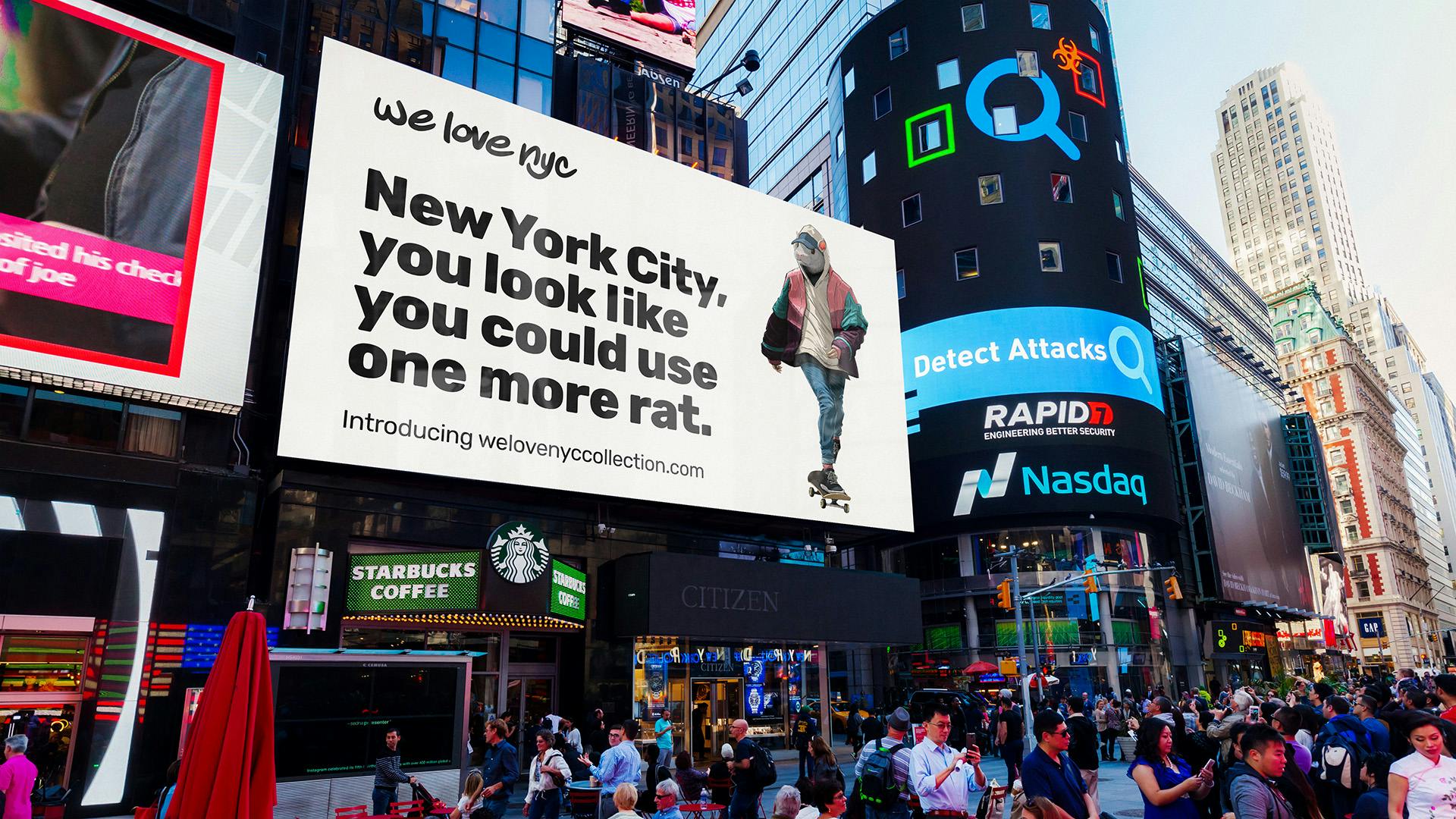 The star of We Love NYC’s merch range? Rats