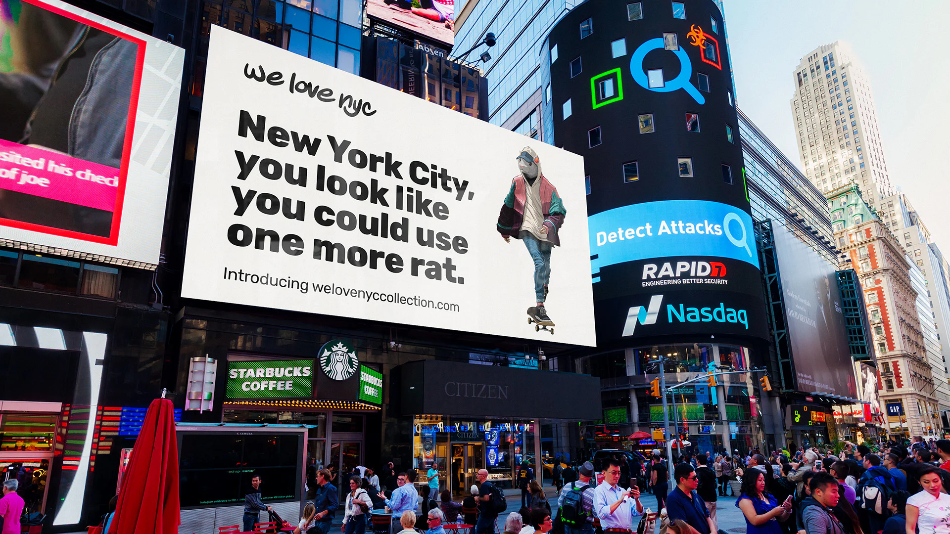 The star of We Love NYC’s merch range? Rats