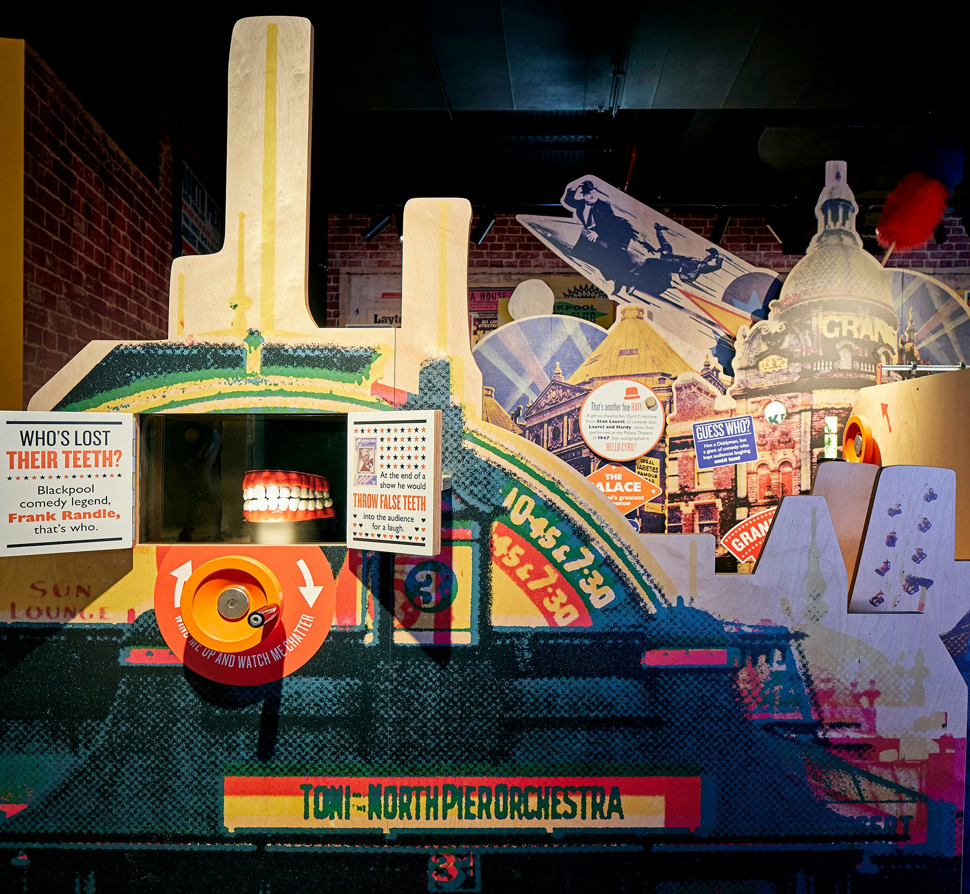 Photo showing the exhibition design for the Showtown museum in Blackpool