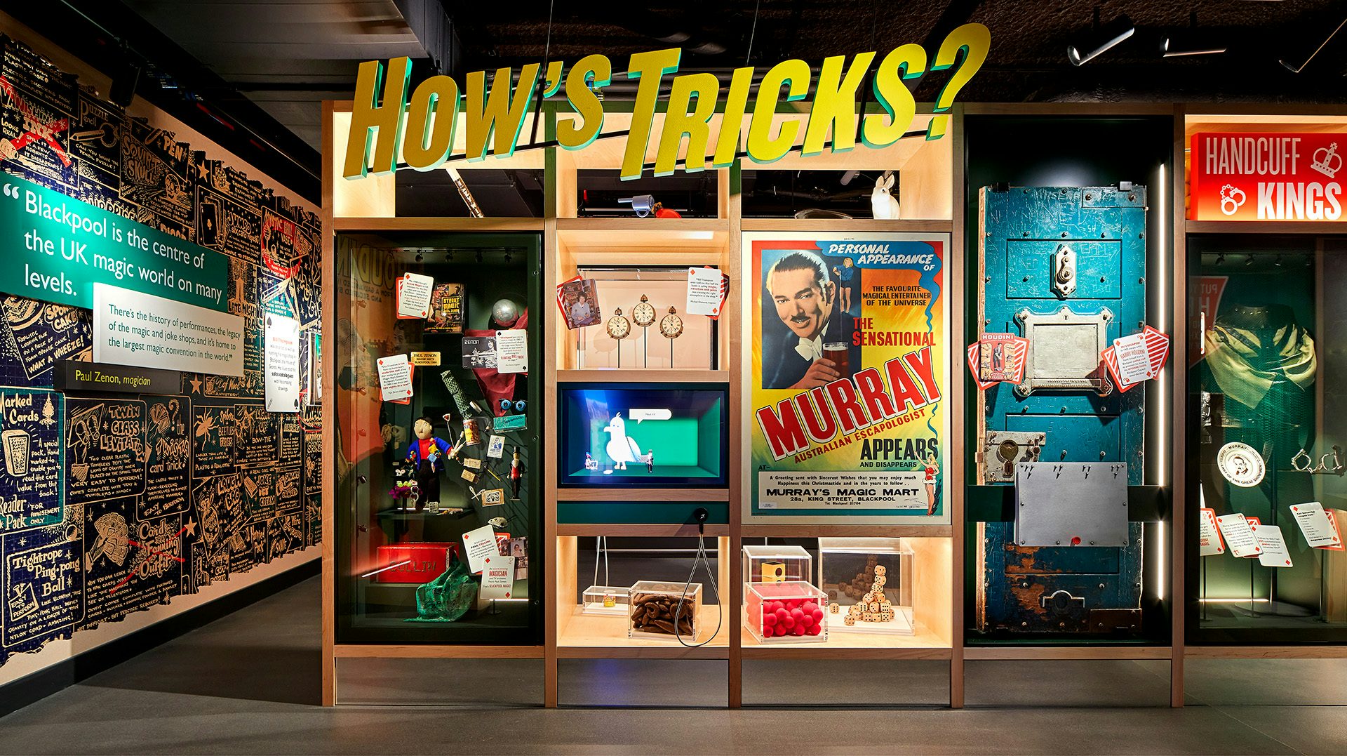 Photo showing the exhibition design for the Showtown museum in Blackpool