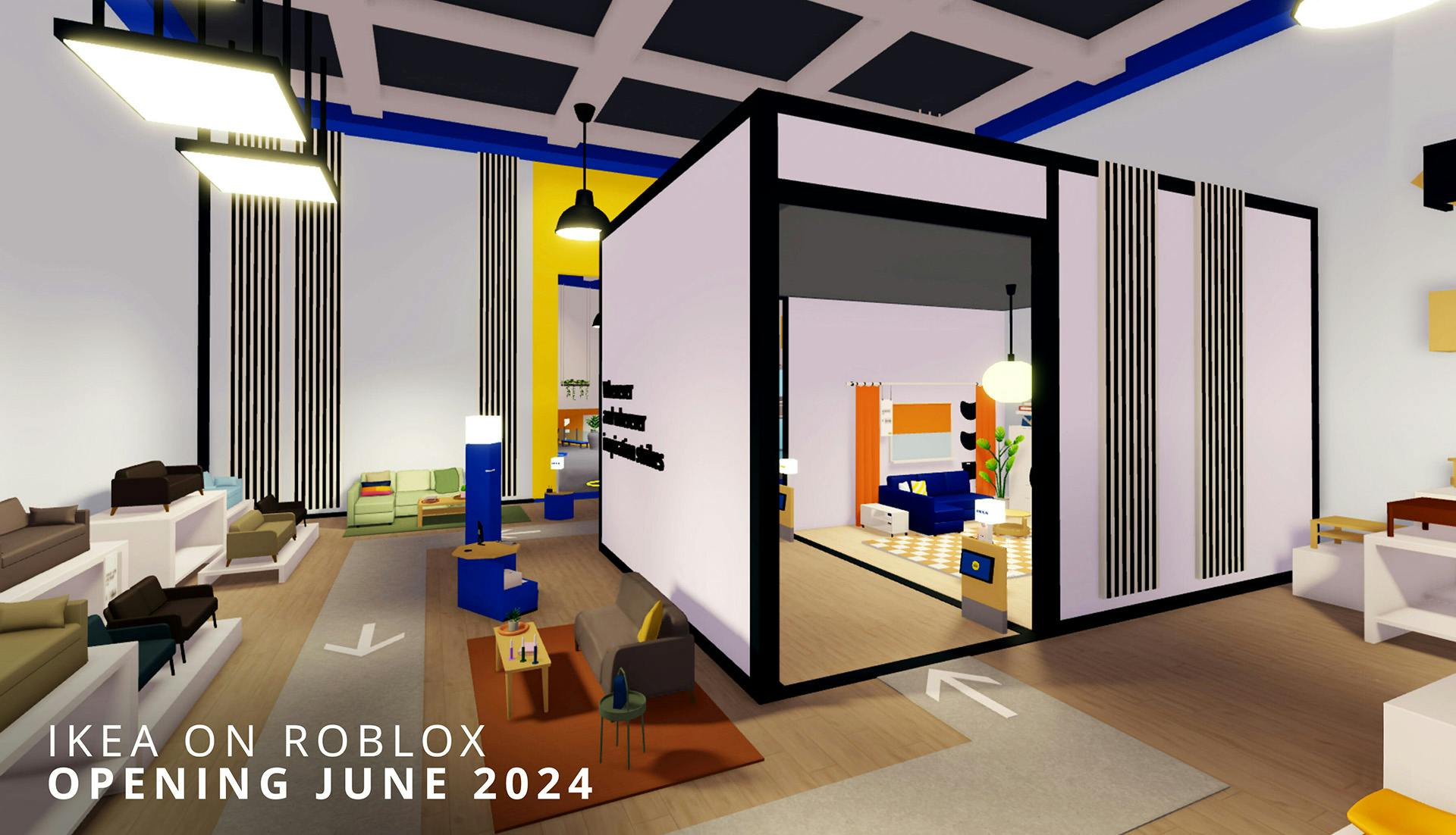 Virtual simulation of an Ikea showroom in Roblox