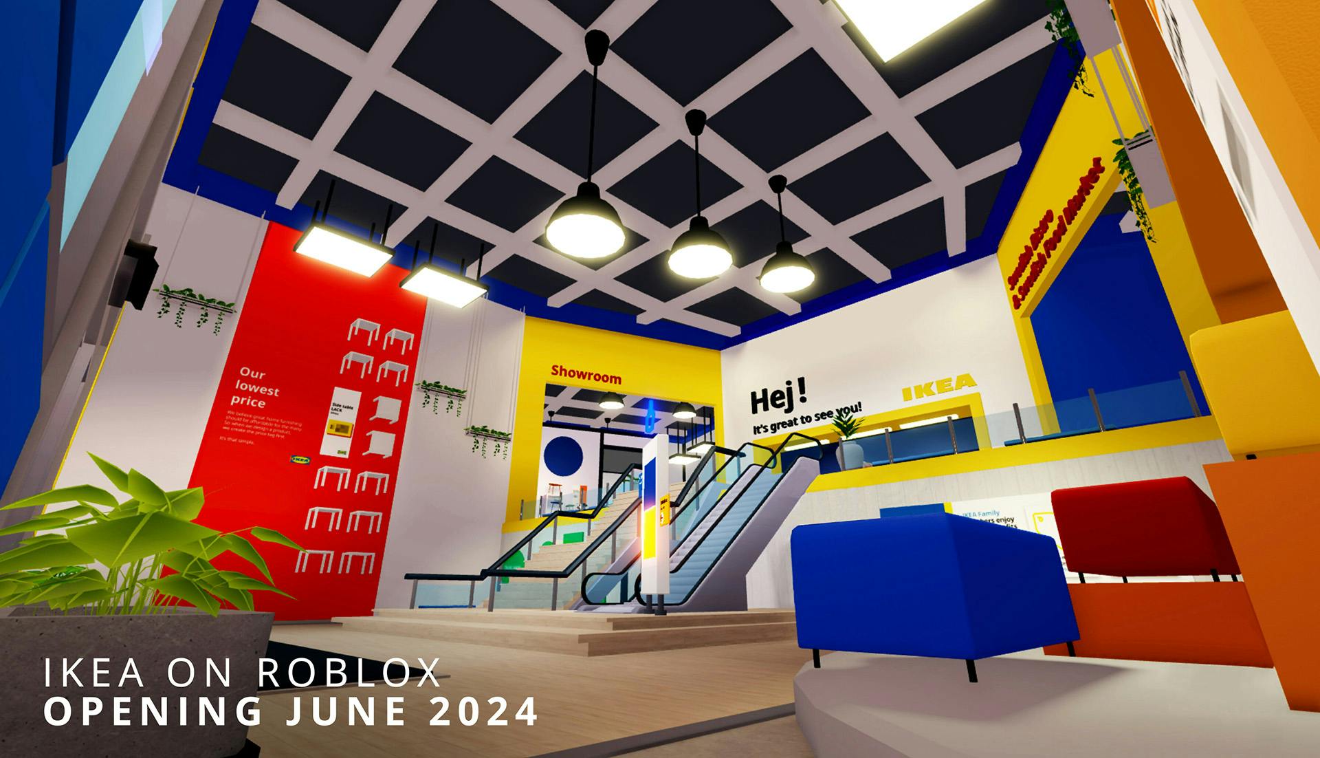 Virtual simulation of an Ikea showroom in Roblox