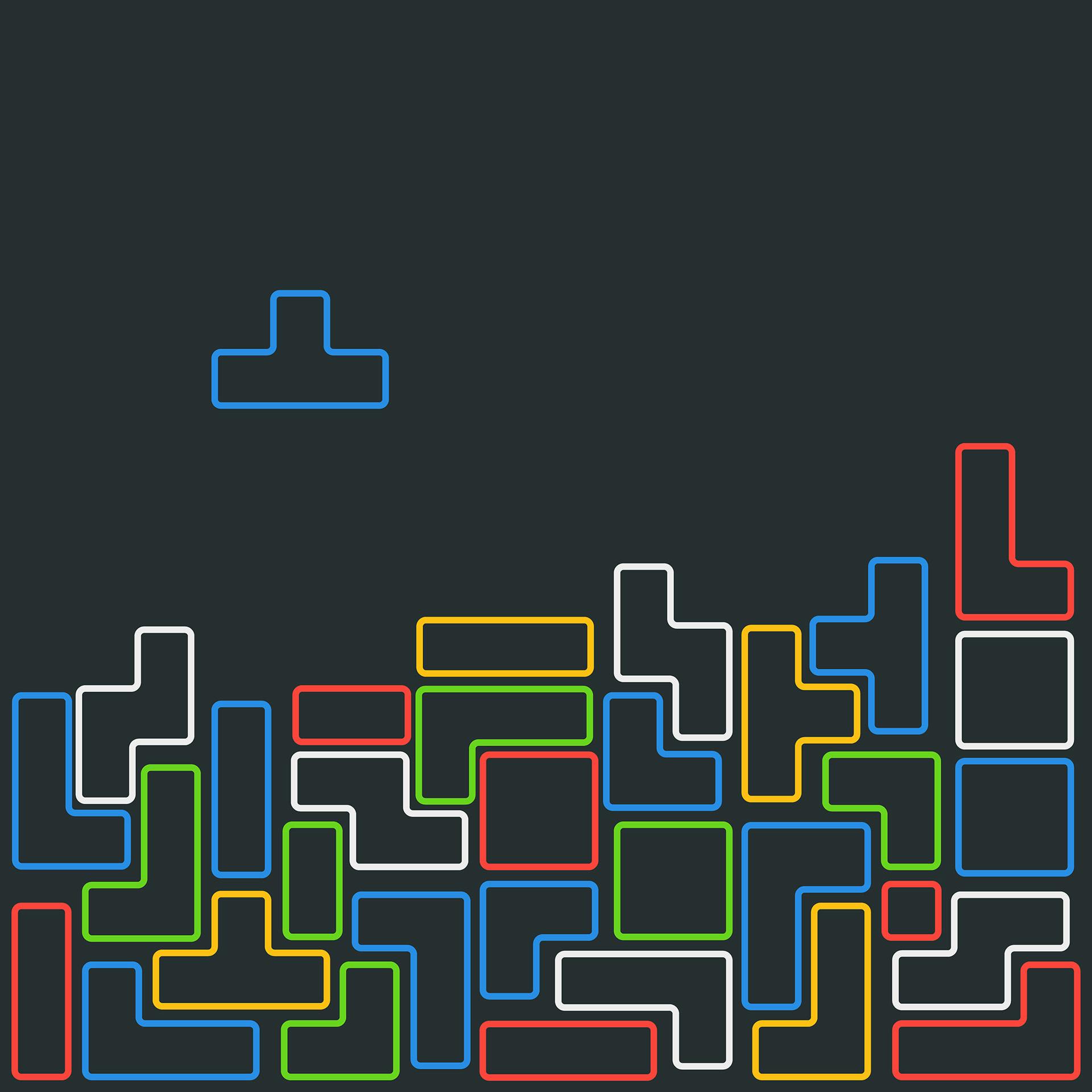Tetris style pattern against a black background