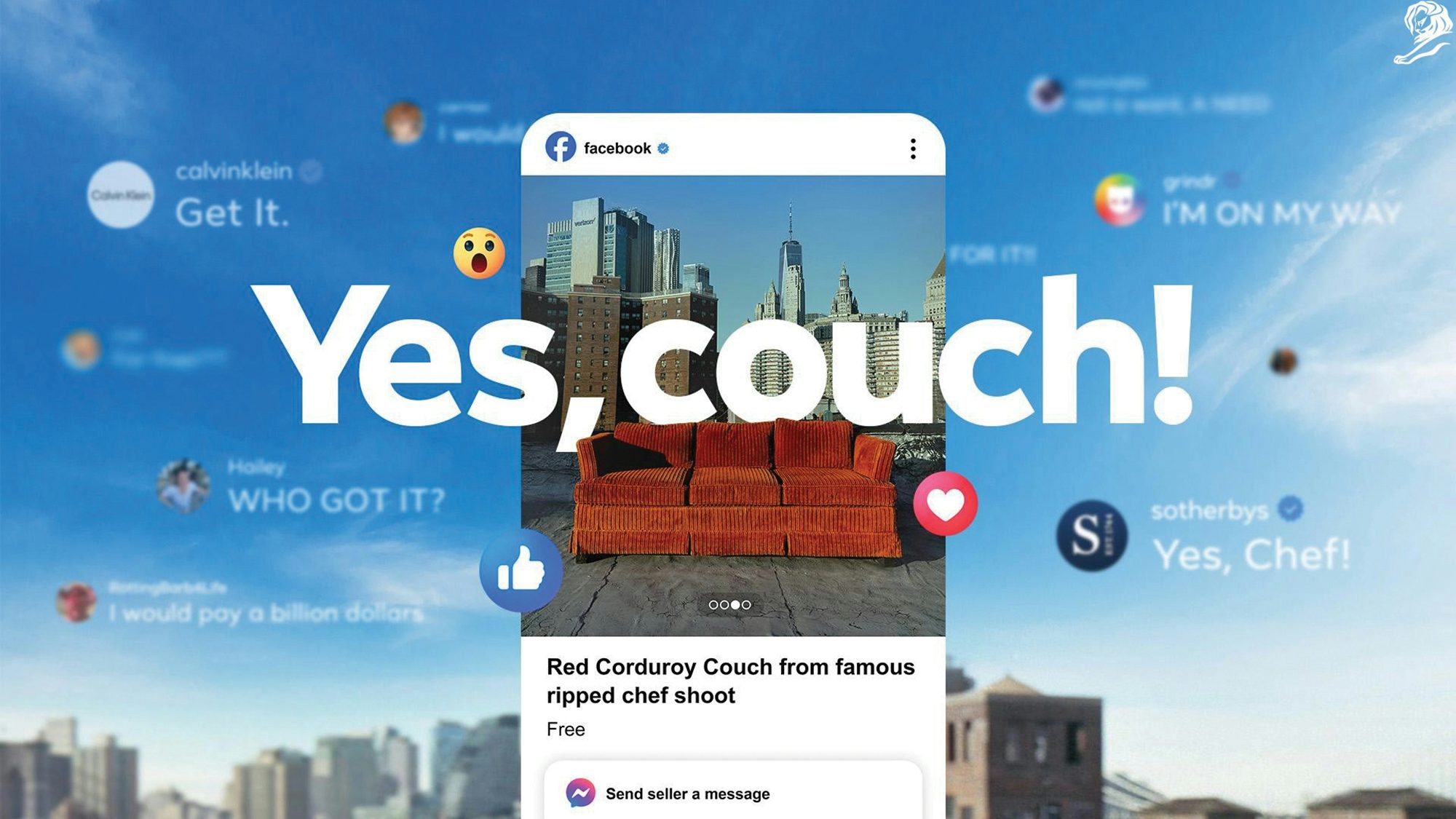 Yes, couch! social campaign for Facebook by Mojo Supermarket and Creative X