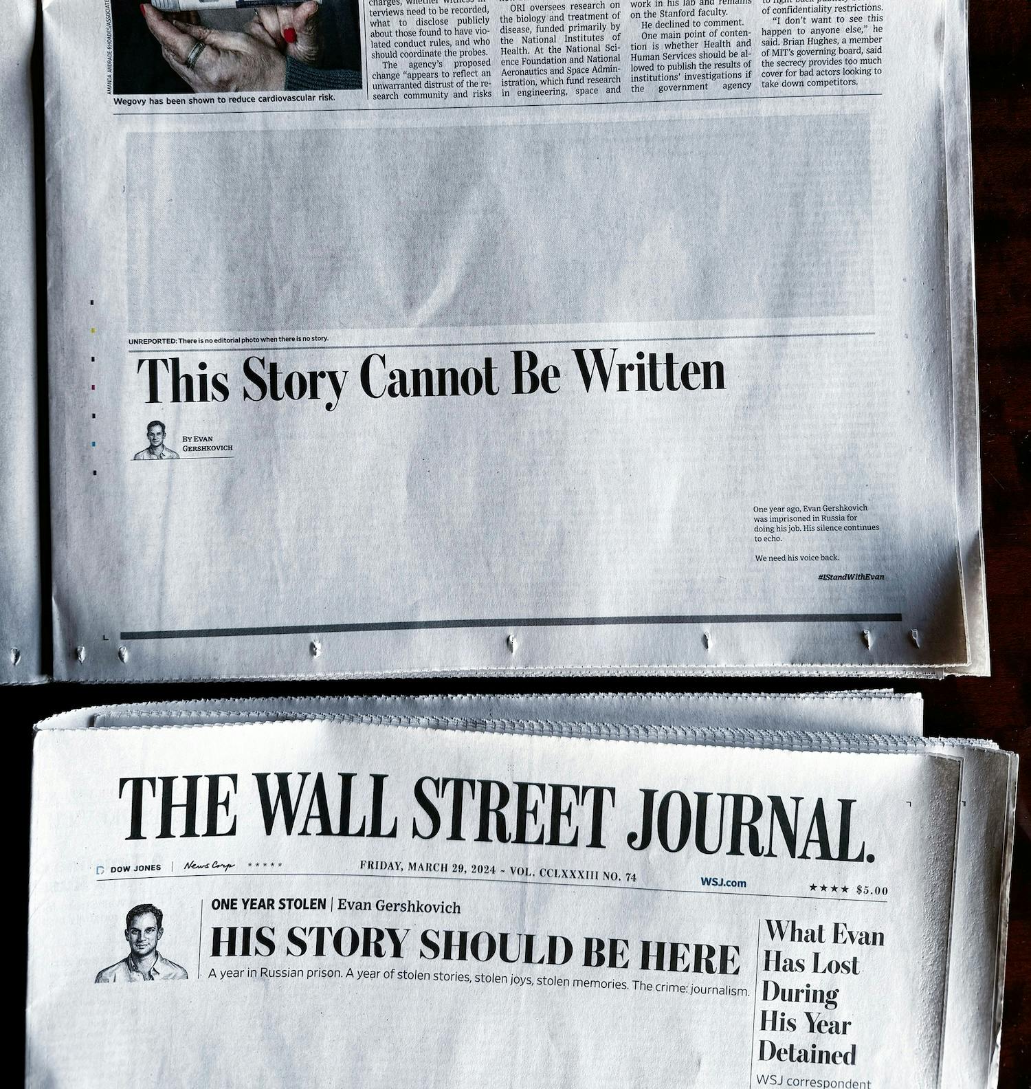The Wall Street Journal: Missing Articles campaign