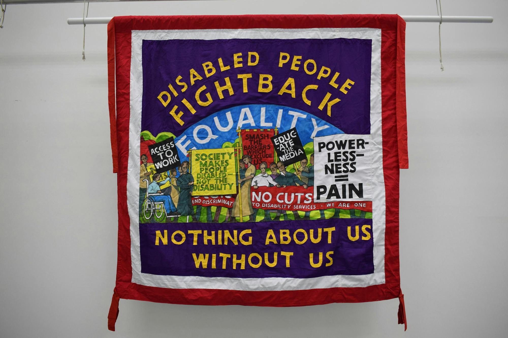 Disabled People Fight Back banner, 2014. Courtesy People’s History Museum