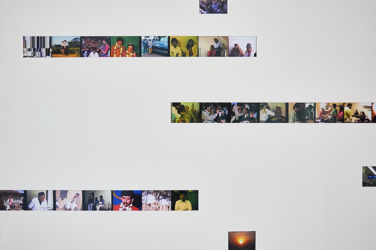 Sequences of images at Vivek Vadoliya's exhibition