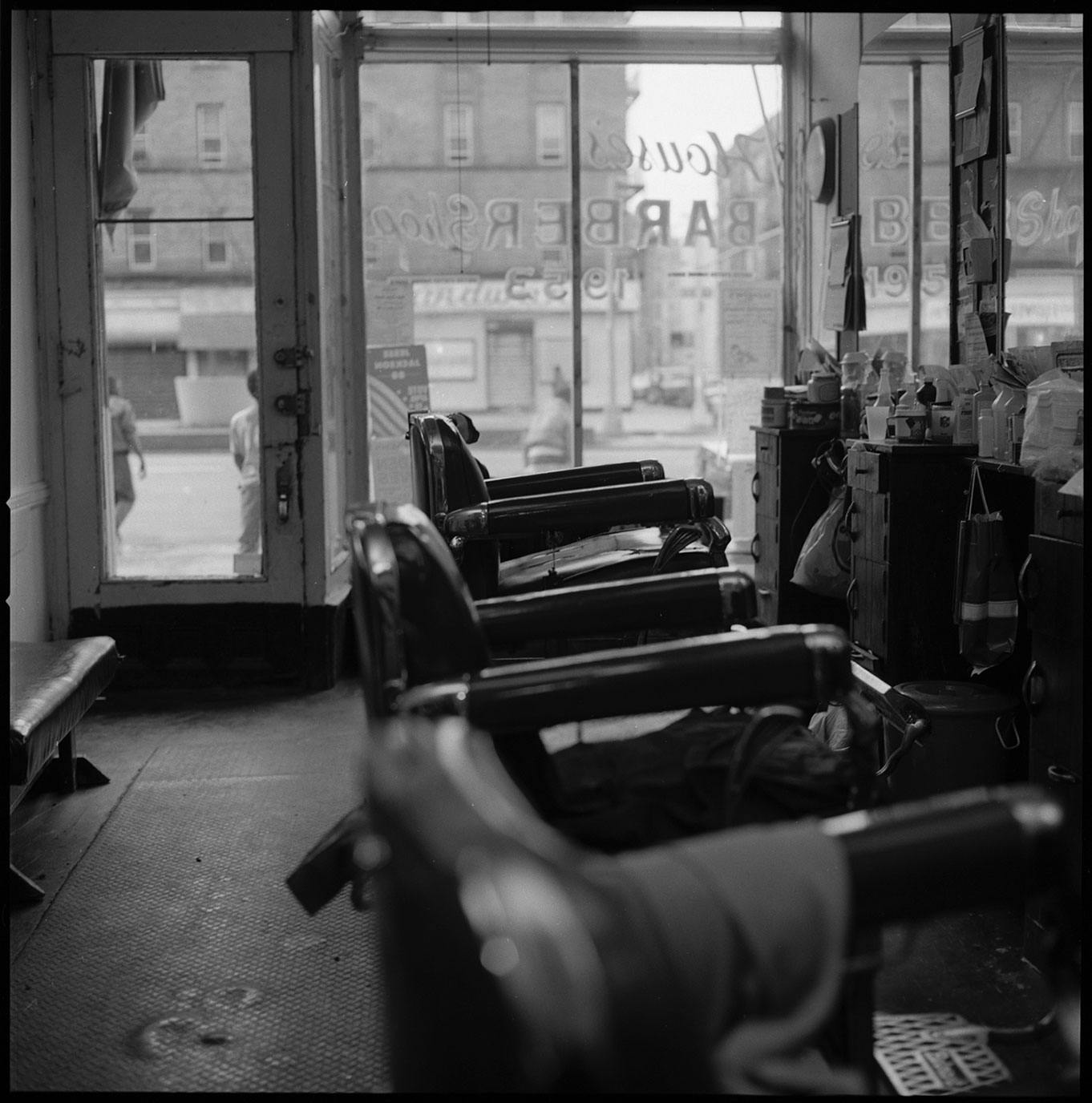 Chairs, from the photo series House's Barber Shop by Jeffrey Henson Scales