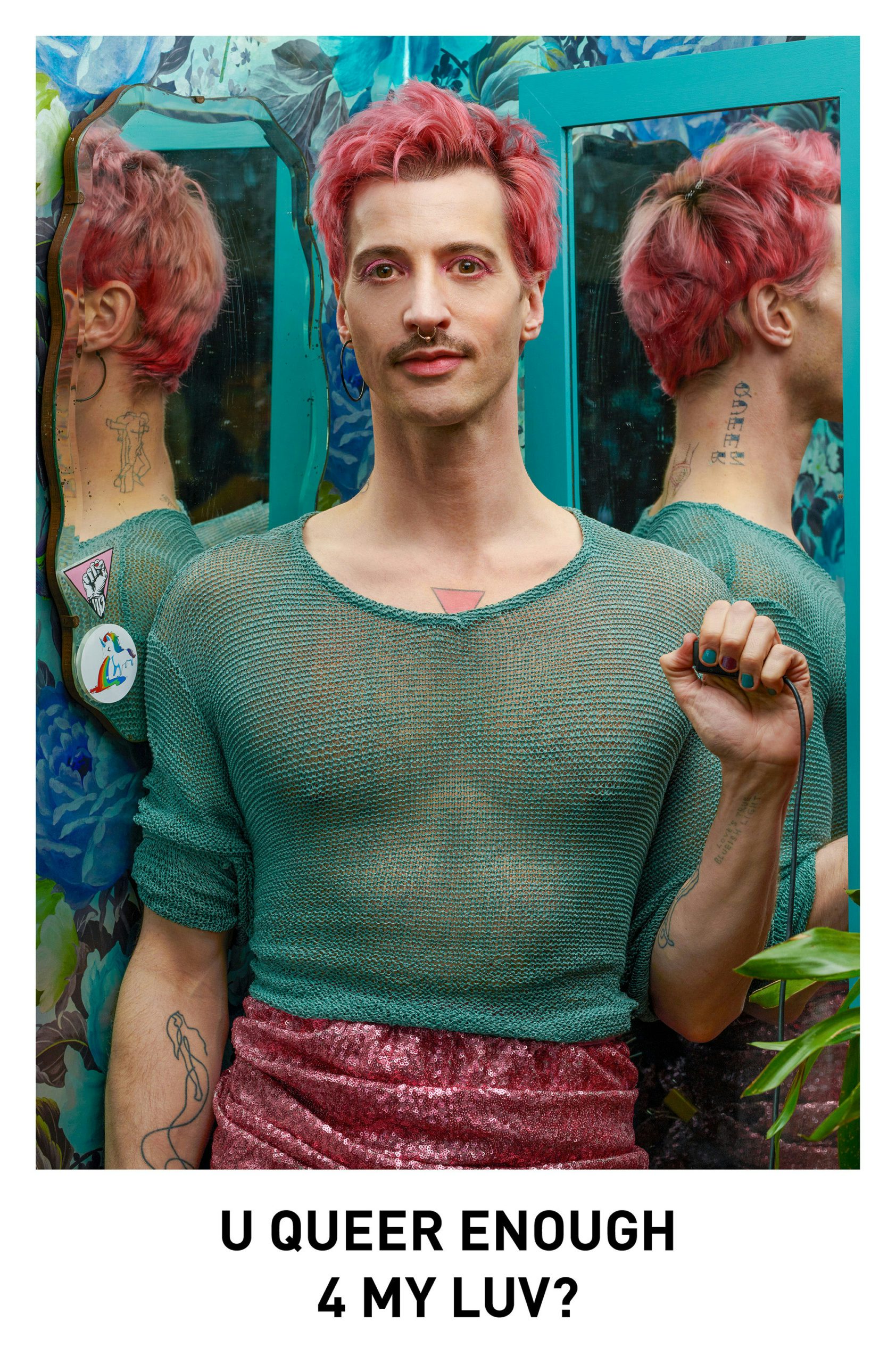 U queer enough 4 my luv?, from Mitchell Moreno's book Body Copy