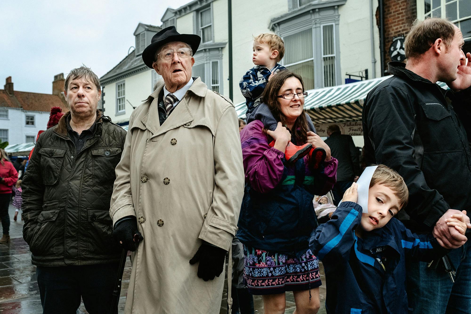 Market visitors in Beverley, from Merlin Daleman's book Mutiny
