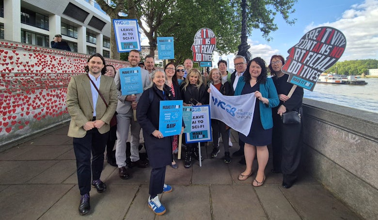 Outside Palace of Westminster, Make It Fair photocall, 7 May 2025 © Lindsay Ford