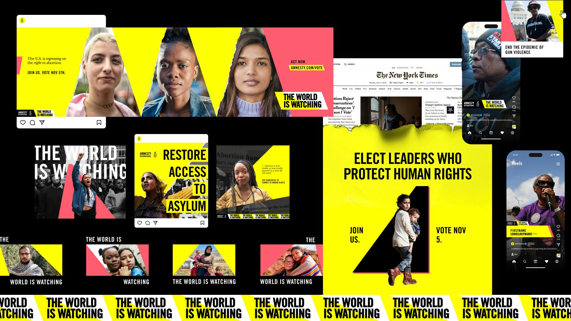 Amnesty International USA, featuring design by Teal Media