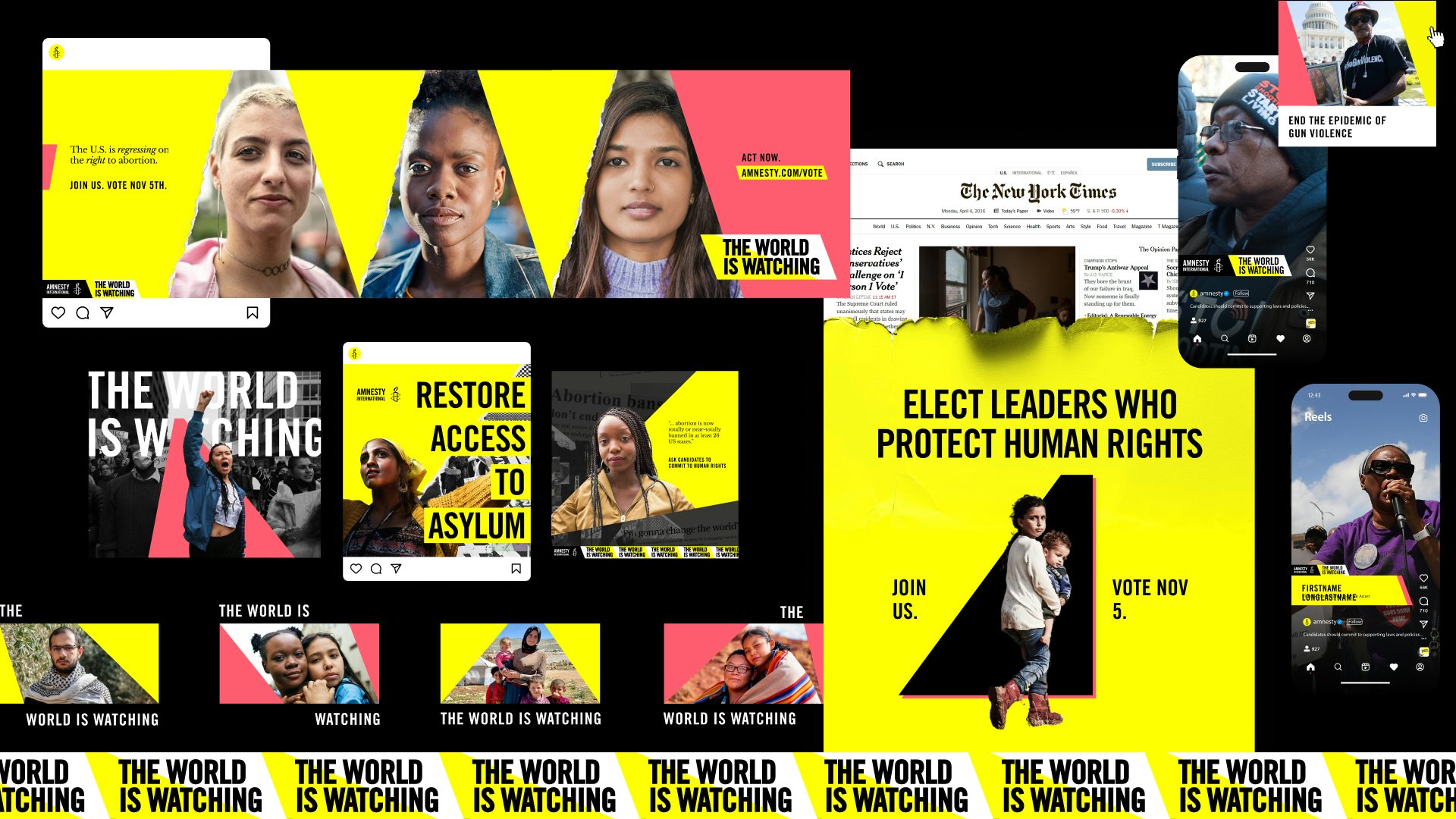 Amnesty International USA, featuring design by Teal Media