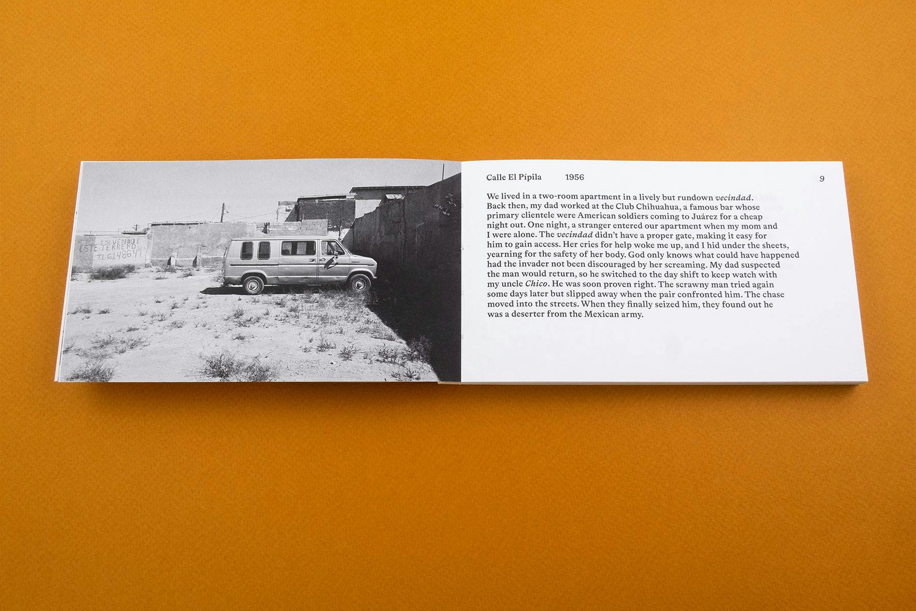 Calle El Pipila spread from Border Documents, by Arturo Soto