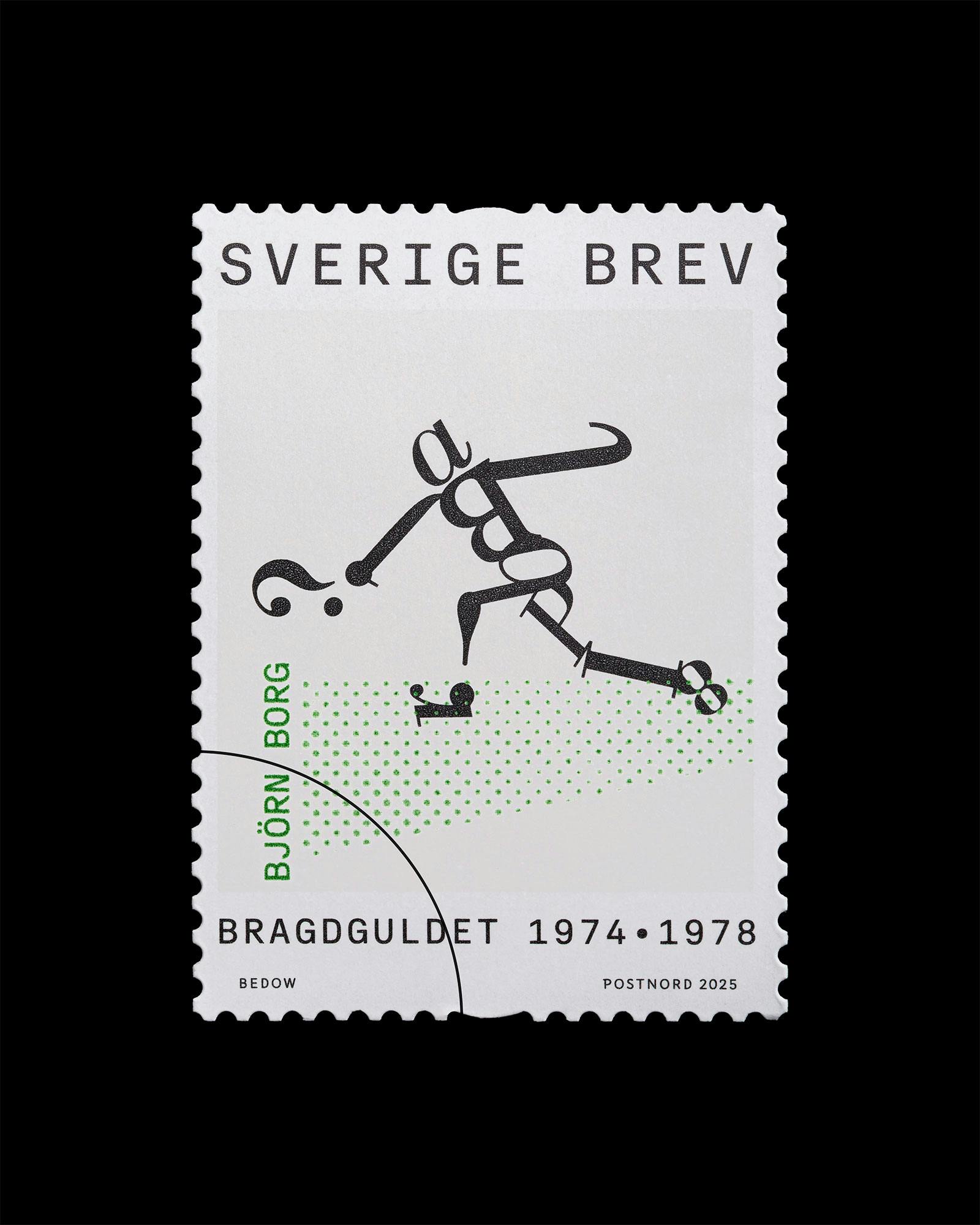 Björn Borg PostNord Bragdguldet stamp