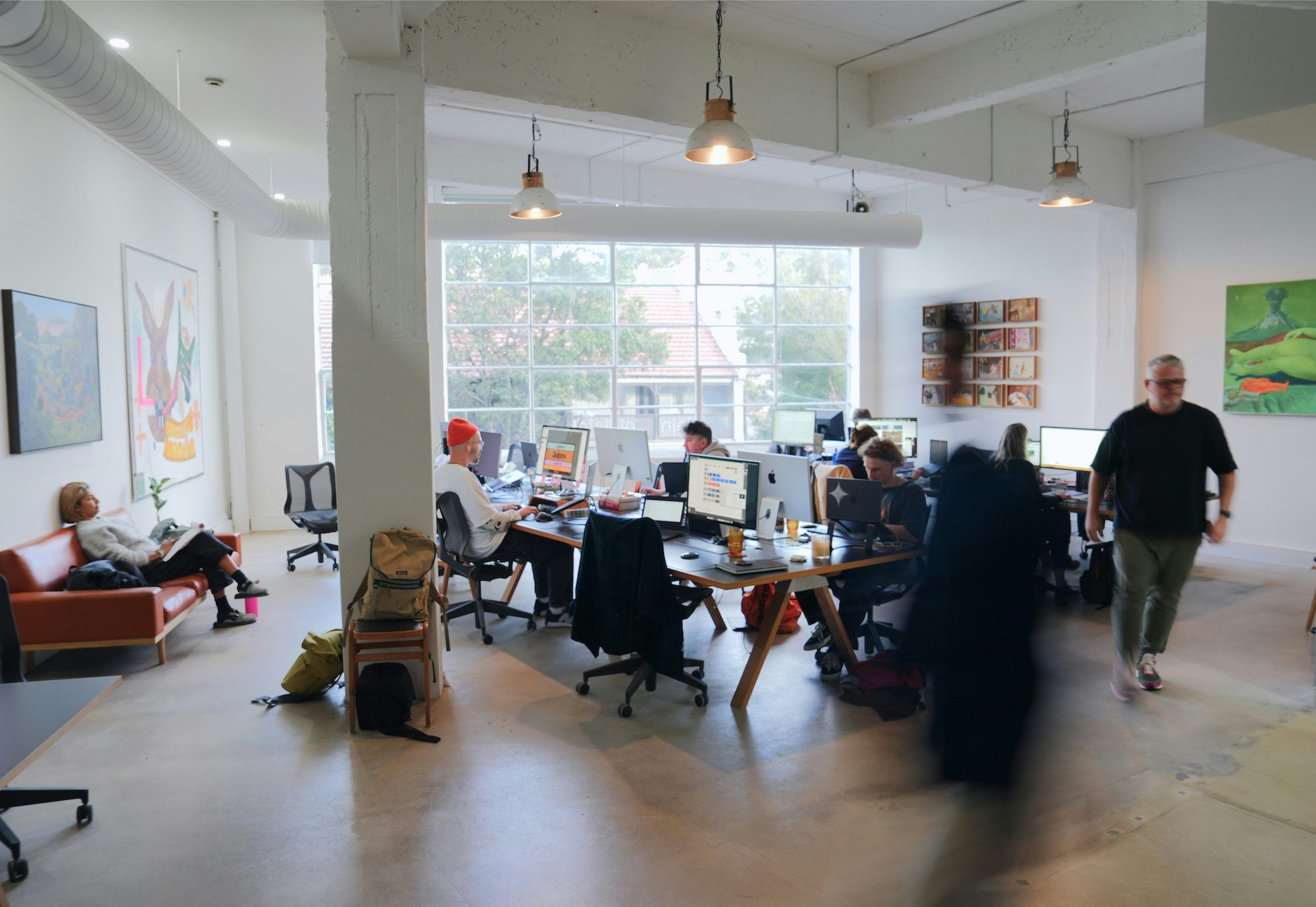 Bear Meets Eagle on Fire studio