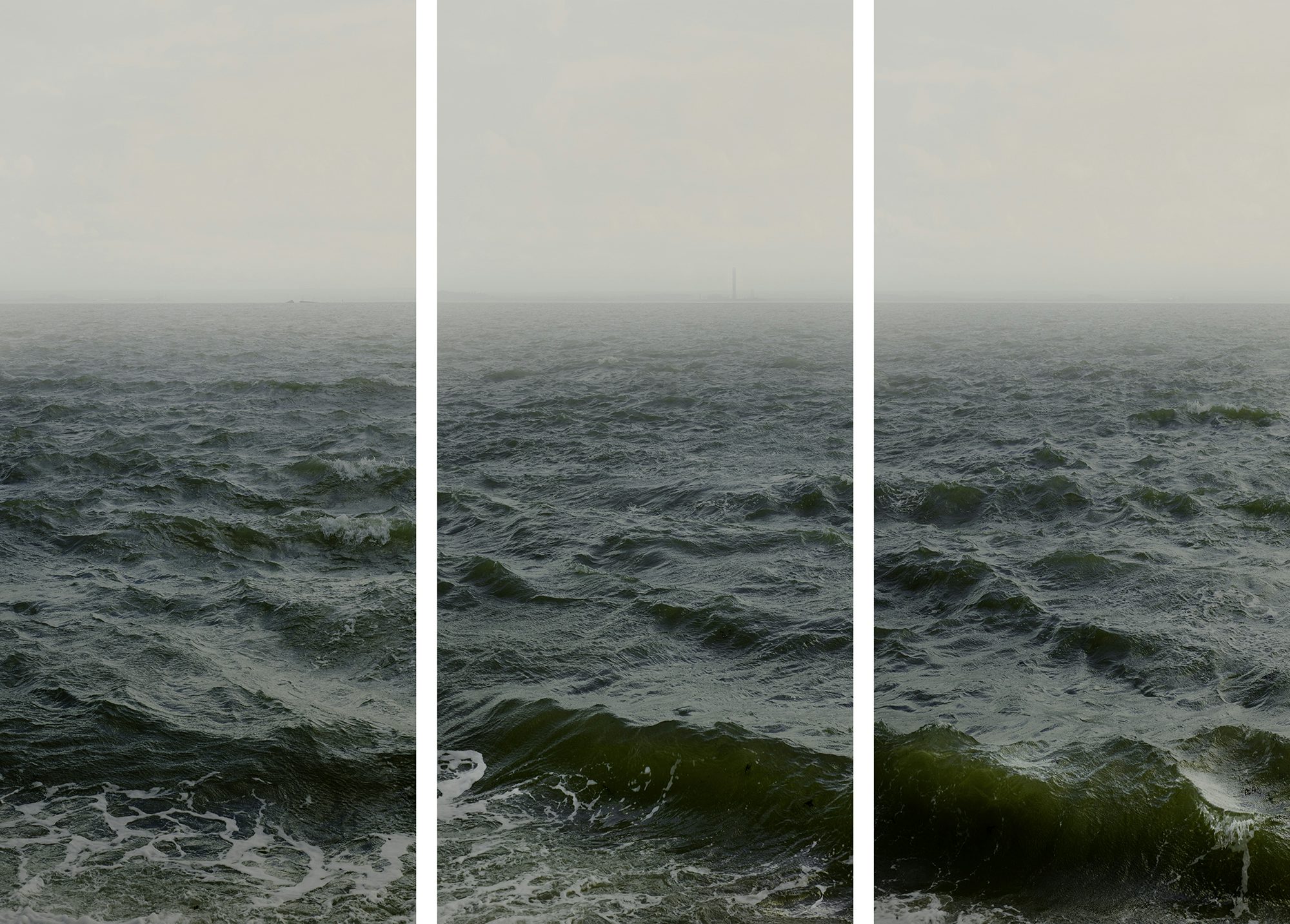 Water III, part 1, 2 & 3 (Shoeburyness towards The Isle Of Grain), England, 2015 © Nadav Kander. Courtesy Flowers Gallery