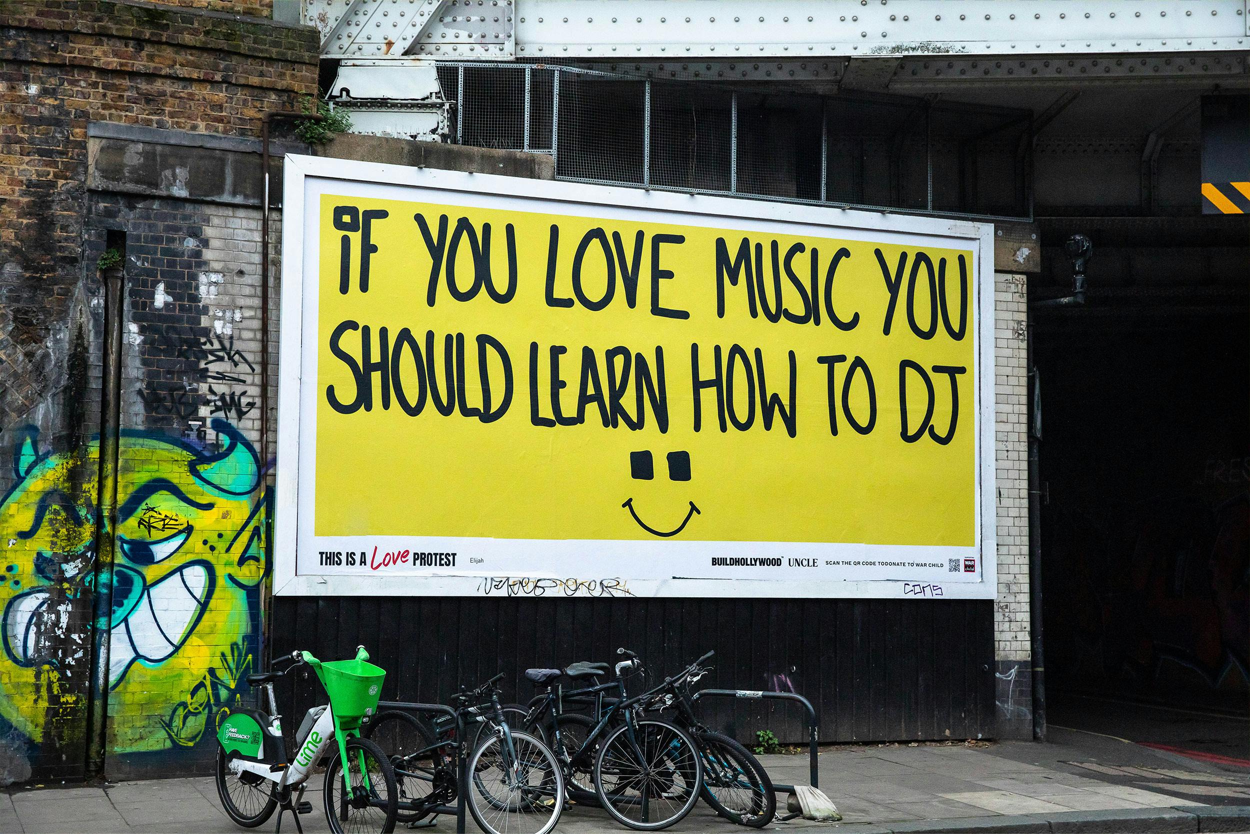 Buildhollywood x Uncle This Is a Love Protest campaign poster by Elijah